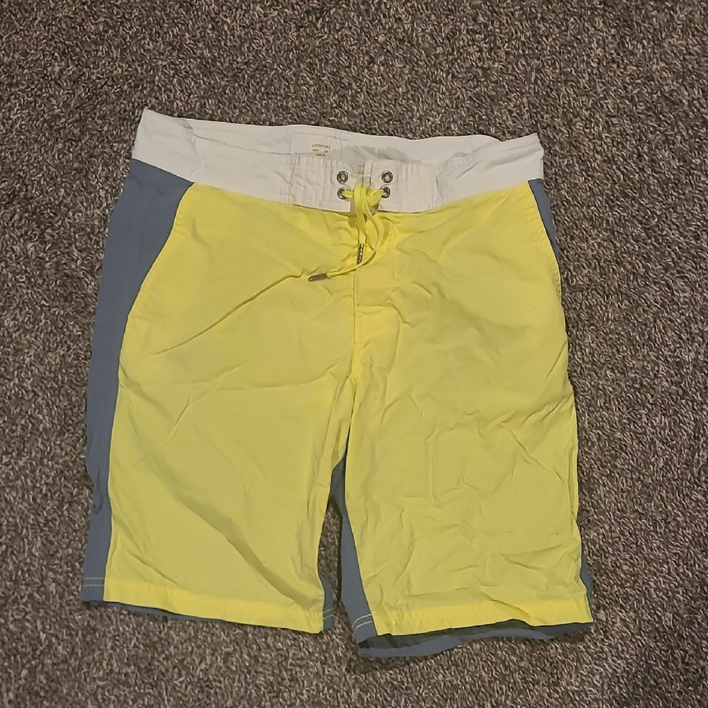 Boy's Yellow and Gray Swim Shorts Wirh Pockets